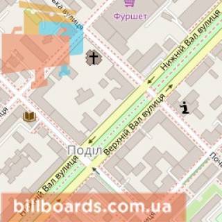 Cityscroll A in Kyiv Niznij Val st., 51 - Pocajnins'ka st., na svitlofori scheme