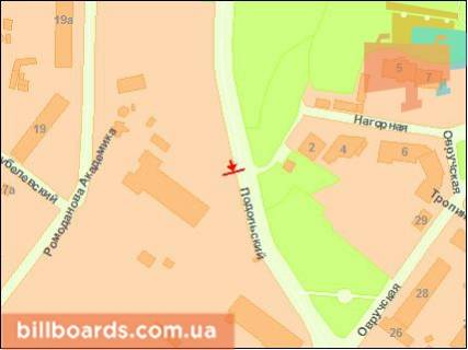 Citylight A in Kyiv Podil's'kij uzviz, navproti Nagirna st., 2 scheme