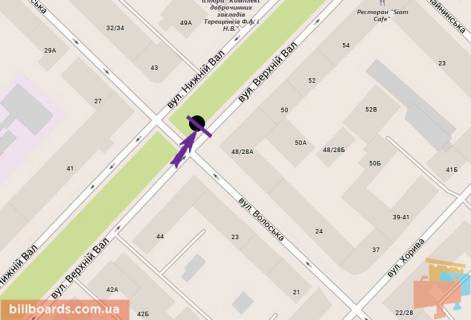 Cityscroll A in Kyiv Verhnij Val st., 48-28 - Volos'ka st. scheme