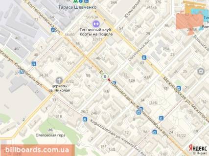 Citylight B in Kyiv Kostantinivs'ka st., 51a - Obolons'ka st. scheme