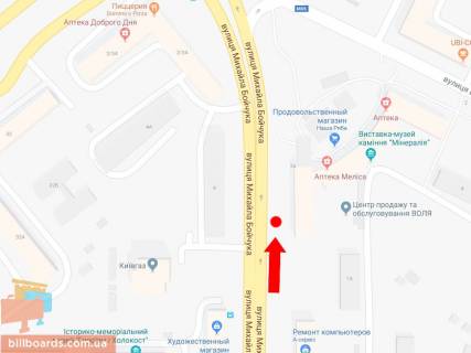 Scrolller, Scroll  in Kyiv Bojcuka st. (byvs. Kikvidze st.), 1/2, v storonu bst. Ukrainki, centra - 170490 scheme