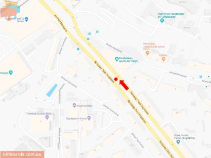 Cityscroll A in Kyiv, 1.8x1.2  Ukrainki bst., 1, BC "Parus", v storonu st. Hresatik scheme