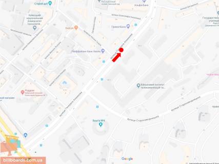 Cityscroll A in Kyiv, 1.8x1.2  Almazova st. (kolis. Kutuzova st.), 1, rozdil'nik, v storonu pl. Slavi scheme