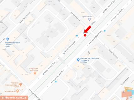 Cityscroll A in Kyiv, 1.8x1.2  Niznij Val st., 41/27 - st. Volos'ka, na svitlofori, v storonu st.m. "Kontraktova pl." scheme