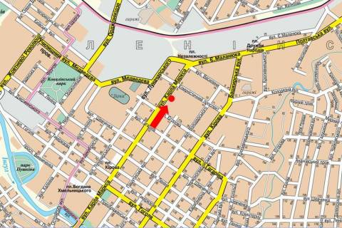 Citylight  in Kropyvnytskyi (Kirovograd) B. Perspektivnaa st. (byvs. Marksa st.), 7, vozle kafe "Smacna kava" scheme