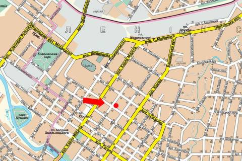 Citylight B in Kropyvnytskyi (Kirovograd) Sevcenko st. / Pasutina st., 21 scheme