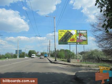 Billboard A in Kropyvnytskyi (Kirovograd) Suhevica Romana st. (kolis. Lejtenanta Smidta st.) - Lermontova st. Photo 1