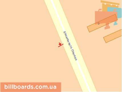 Billboard A in Kropyvnytskyi (Kirovograd) Popova st., 26 scheme