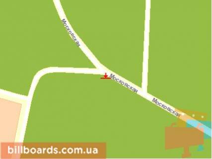 Billboard A in Kropyvnytskyi (Kirovograd), 3х6  st. Holodnoars'ka (st. Moskovs'ka) scheme