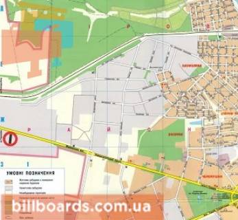 Billboard B in Kropyvnytskyi (Kirovograd), 3х6  st. Persa Vistavkova (st. Murmans'ka)  scheme