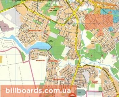 Billboard B in Kropyvnytskyi (Kirovograd), 3х6  st. Bobrinec'kij slah (40ricca Peremogi) scheme