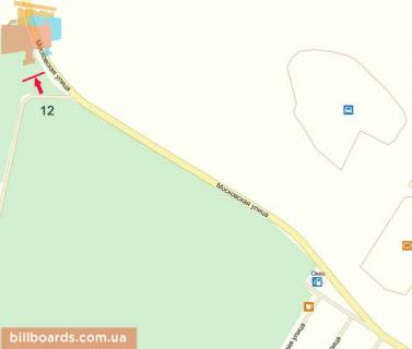 Billboard B in Kropyvnytskyi (Kirovograd), 3х6  st. Holodnoars'ka (st. Moskovs'ka) scheme