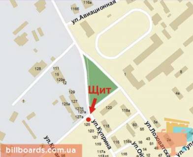 Billboard A in Krivy Rig Kuprina st., 127 scheme