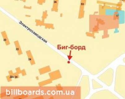 Billboard B in Krivy Rig Elektrozavods'ka st., 25a scheme