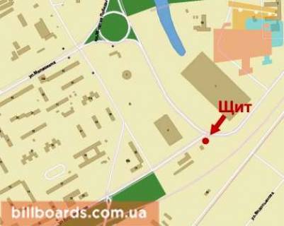 Billboard A in Krivy Rig Radievs'kogo st. - 30-ricca Peremogi pl. scheme