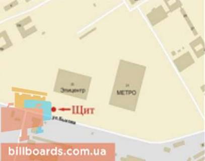 Billboard A in Krivy Rig Bikova st., 33, navproti scheme