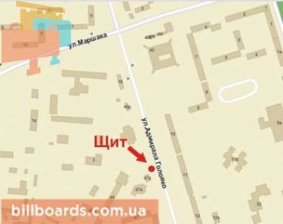 Billboard B in Krivy Rig Golovka st., 40d scheme