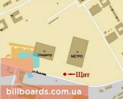 Billboard B in Krivy Rig Bikova st., 31, navproti scheme