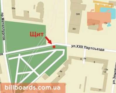 Billboard A in Krivy Rig Matusevica st. (kolis. 22-go Partz'izdu st.), 4 scheme