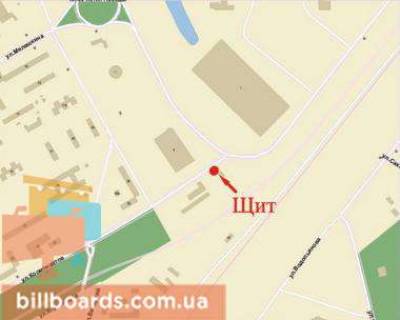 Billboard B in Krivy Rig Radievs'kogo st. - 30-ricca Peremogi pl. scheme