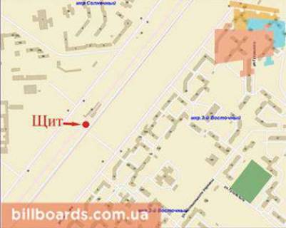 Billboard B in Krivy Rig Ob"ezdnaa doroga, 50, st.m. "Gorodskaa bol'nica" scheme