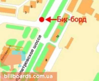 Billboard B in Krivy Rig Dnipropetrovs'ke sose st., 3, avtovokzal scheme