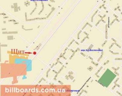 Billboard B in Krivy Rig Ob'izna doroga, bila st.m. "Mis'ka likarna" scheme
