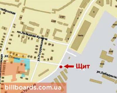 Billboard A in Krivy Rig Starovokzal'na st. (kolis. Uric'kogo st.) - Glinki st. scheme