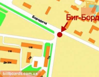 Billboard A in Krivy Rig Borodica st., 17 / Geroev ATO st. (byvs. Dimitrova st.) scheme