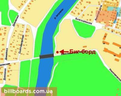 Billboard B in Krivy Rig Mikolaivs'ke sose st., 12-A, mkr. Karacun, v'izd v misto scheme