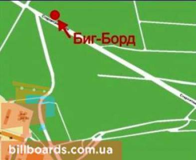 Billboard B in Krivy Rig Mikolaivs'ke sose st., v'izd v misto, v storonu mkr. Karacun scheme