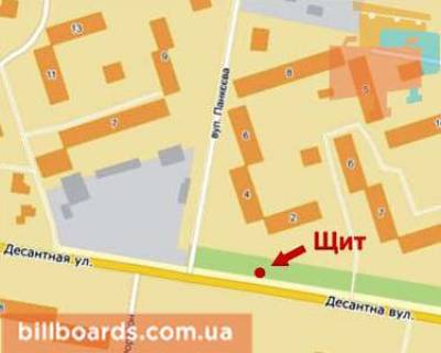 Billboard B in Krivy Rig Desantna st. - Sokolovs'ka st., 4 scheme