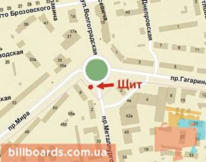 Prismatron, Prism A in Krivy Rig, 3x6  Volodimira Velikogo (kol. Meleskina) st., 34, zupinka "Gotel' Kiiv", u bik kil'ca Artema - 90516 scheme