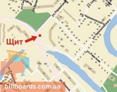 Billboard B in Krivy Rig Ukrains'ka st. - Svato-Mikolaivs'ka st. (kolis. Lenina st.) scheme
