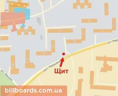 Billboard A in Krivy Rig Marsaka st., 12, bila zupinki "Mis'ka likarna No7" scheme