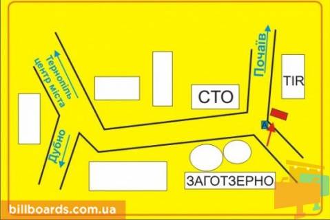Billboard A in Kremenets g. Kremenec scheme