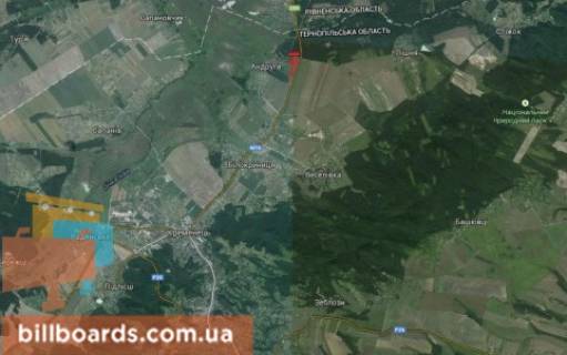 Billboard B in Kremenets g. Kremenec scheme