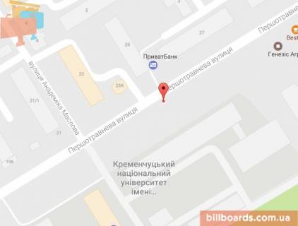 Citylight A in Kremenchuk Persotravneva st. - Nebesnoi Sotni st. scheme