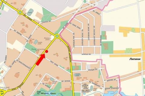 Billboard A in Lutsk, 3x6  Sobornosti av., bila Privatbanku, navproti RACSu scheme