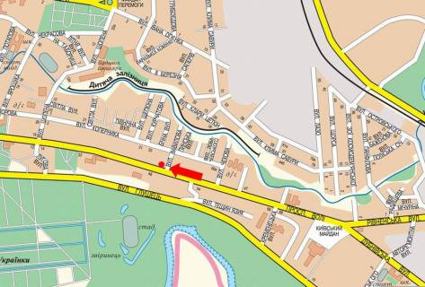 Citylight A in Lutsk, 1.8x1.2  Voli av., 35 / Vavilova st., v centr scheme