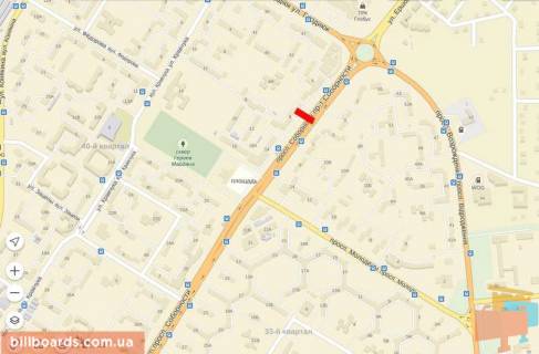 Billboard A in Lutsk Sobornosti av., 6 scheme