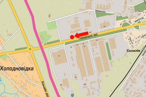 Billboard A in Lviv, 3x6  Gorodoc'ka st., 288, AZS ""WOG", v bik supermarketiv "METRO", "Epicentr" scheme