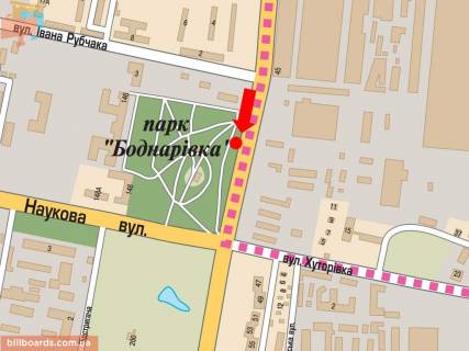 Billboard A in Lviv, 3x6  Strijs'ka st., 144, 100m do Naukovoi st., z centru scheme