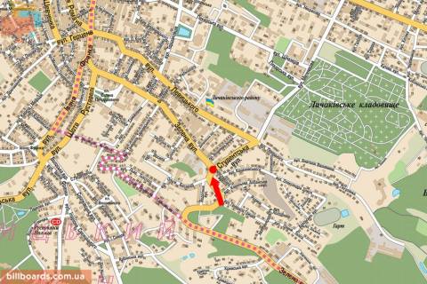 Scrolller, Scroll A in Lviv, 2.3x3.14  Zelena st., 72 / Students'ka st., v centr - 154607 scheme