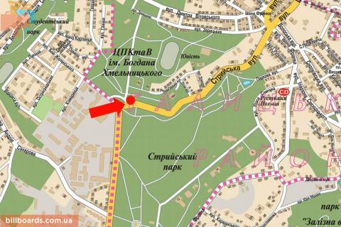Scrolller, Scroll A in Lviv, 2.3x3.14  Strijs'ka st., bila Monumentu Slavi, Strijs'kogo parku, v centr - 154594 scheme