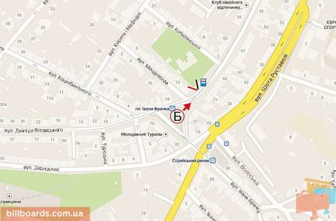 Scrolller, Scroll A in Lviv Franko st., zupinka "pl. Ivana Franka", v centr - 135533 scheme
