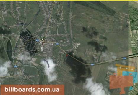 Billboard B in Monastiriska g.Monastyrisk, vyezd scheme