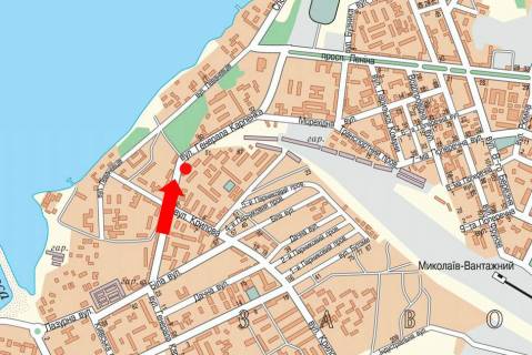 Billboard A in Mykolaiv, 3x6  Karpenka st., 51, rinok "Fakel", v centr scheme