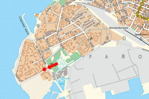 Billboard A in Mykolaiv, 3x6  Lazurna st. / Ozerna st. (kol. Cervonih Majovsikiv st.), bila supermarketu "Sil'po", rinku "Strasse" scheme