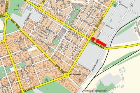 Billboard A in Mykolaiv, 3x6  Hersons'ke sose, 94 / Kosmonavtiv st., bila AZS "Amic", bila Mikolaivs'kogo hlibzavodu No1, v centr scheme